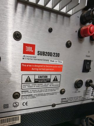 Subwoofer JBL SUB200/230 Hi-Fi Activo