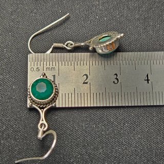 Pendientes Plata 925 Esmeralda Natural