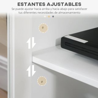 Mesa TV Salón Madera y Cristal