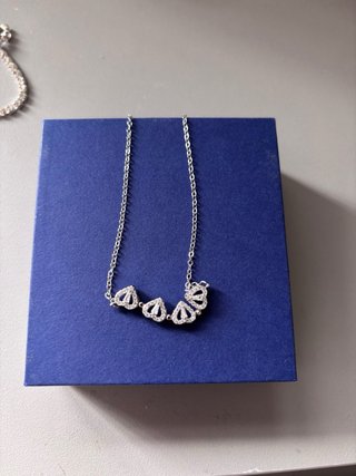 Collar trébol 4 hojas plata