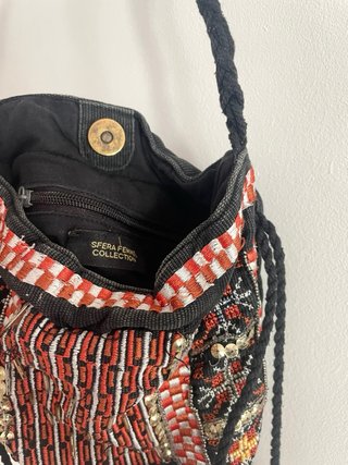 Bolso bandolera étnico bordado