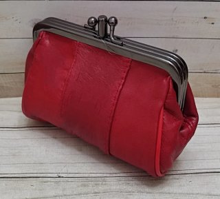 OFERTA. MONEDERO ROJO VINTAGE PIEL UBRIQUE