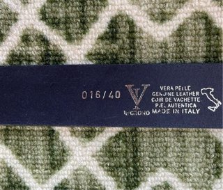 Cintura Ingegno Vera Pelle Blu 145cm