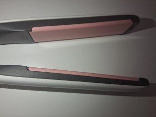 Plancha de pelo blanca y rosa