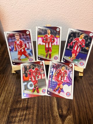 5 Cromos Topps Bayern Múnich Jugadores