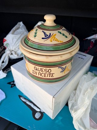 Quesera de cerámica Queso en Aceite