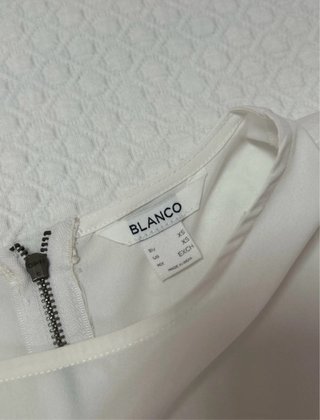 Blusa blanca manga 3/4