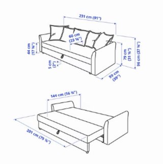Sofá Cama IKEA HOLMSUD Beige