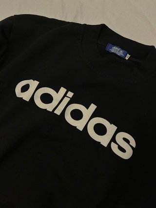 Sudadera Adidas Negra Logo Blanco