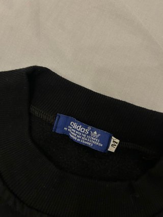 Sudadera Adidas Negra Logo Blanco