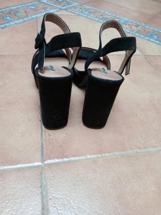 Sandalias de plataforma negras mujer