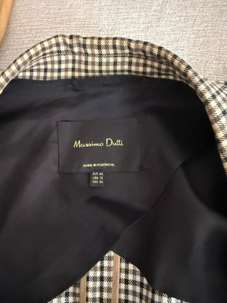 Chaqueta cuadros gris y blanco