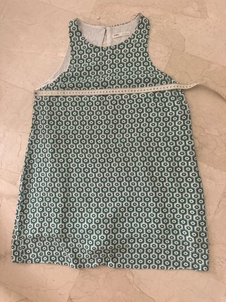 Vestido mini retro Pull&Bear verde estampado