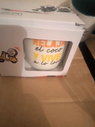 Taza de cerámica con frase motivadora