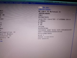 Portátil HP Envy para piezas o reparar