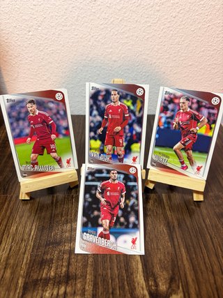 4 Cromos Topps Liverpool