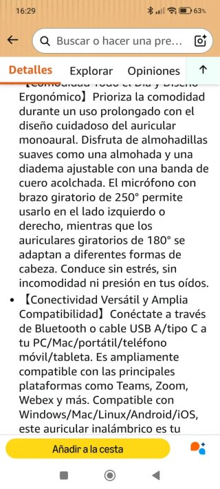 Auricular Bluetooth Nuroum HP31-SU (2nd Gen)