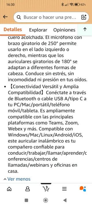 Auricular Bluetooth Nuroum HP31-SU (2nd Gen)