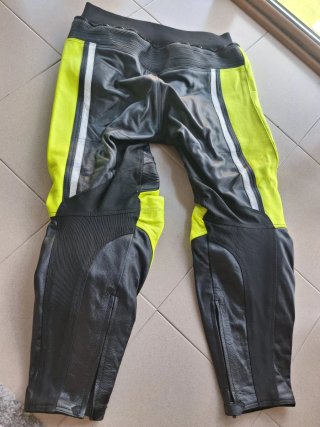 Traje de moto 2 piezas neón y negro
