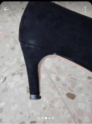 Zapatos de tacón negro azabache. talla 36.Mary Paz