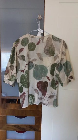 Blusa Chicco's Estampada Beige y Verde Talla XL