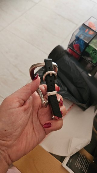 Pulsera Plata y Cuero Uno de 50
