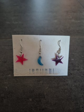 Pendientes Estrella y Luna