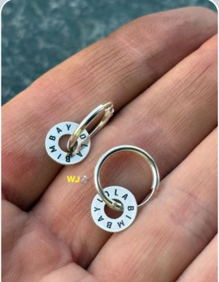 Pendientes Aro de Plata 925 con Disco Personalizad