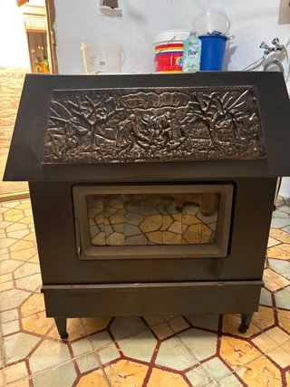 Estufa de gasoil decorada