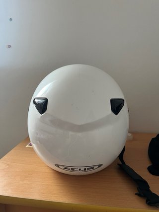 Casco de moto blanco y negro talla S zeus helmet