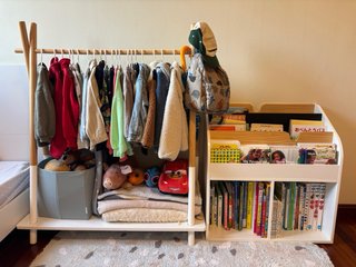 Perchero infantil madera blanco Montessori