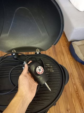 Griglia Elettrica per Barbecue BBQ Grill Nera