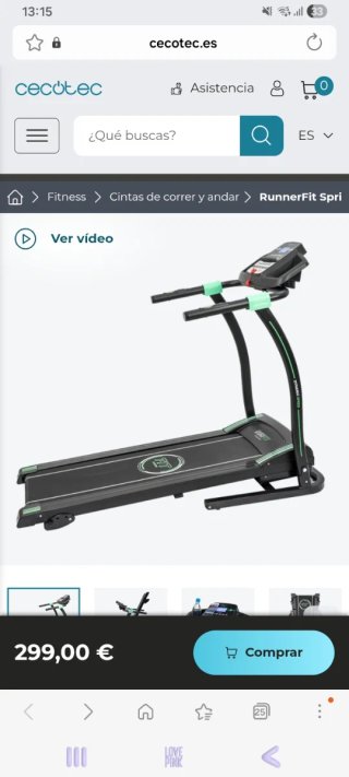 Tapis roulant Cecotec RunnerFit Spri
