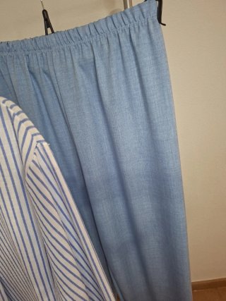 Conjunto Rayas Azul y Blanco