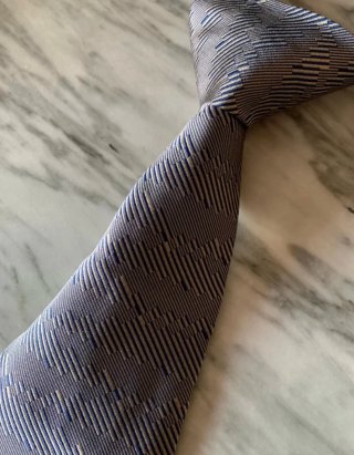 Corbata Versace Medusa Azul Seda 145cm