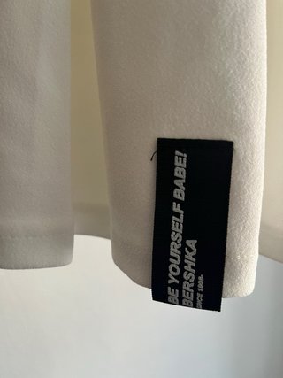 Falda plisada Bershka blanca