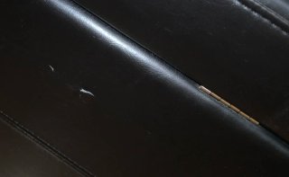 Elegante baúl arcón polipiel negro