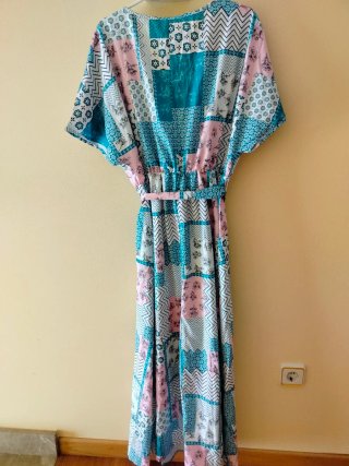 Vestido largo estampado talla M