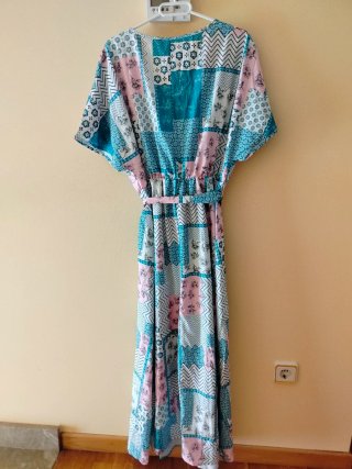 Vestido largo estampado talla M