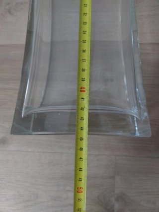 Jarrón de cristal transparente