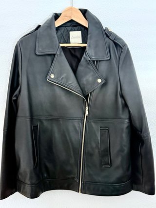 Chaqueta de piel negra Amelie