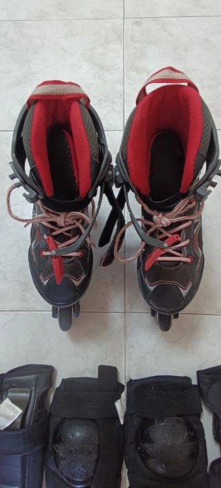 Patines en línea Oxelo talla 36 + protecciones