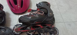 Patines en línea Oxelo talla 36 + protecciones