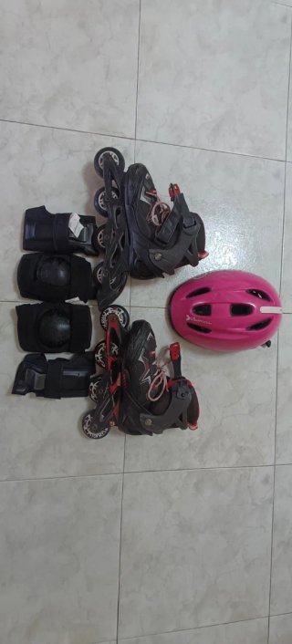 Patines en línea Oxelo talla 36 + protecciones