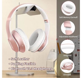 Cascos Auriculares Rose Gold y Blanco