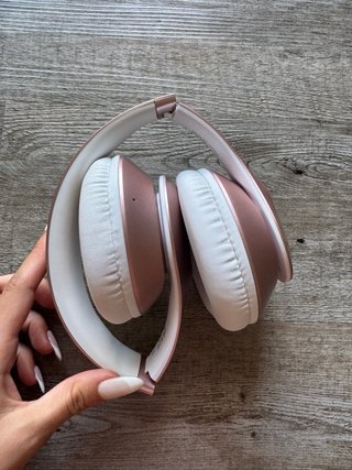 Cascos Auriculares Rose Gold y Blanco