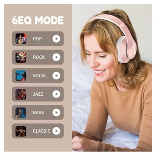 Cascos Auriculares Rose Gold y Blanco