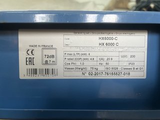 Generador KOHLER SDMO HX 6000