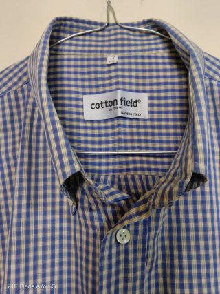 Camicia uomo Cotton Field quadri manica lunga