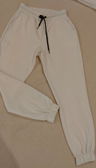 Pantalón jogger fluido blanco
